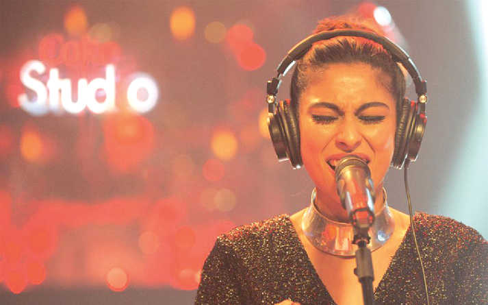 Meesha Shafi on “Coke Studio” in Lahore
